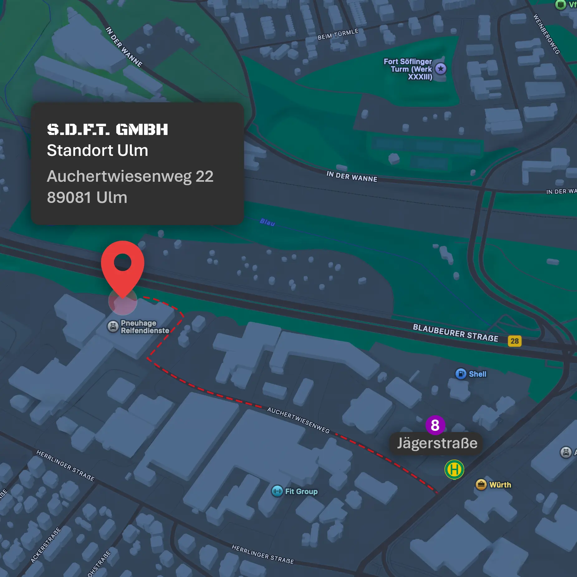 plan-sdft-neu Anfahrt s.d.f.t Trainingscenter Ulm